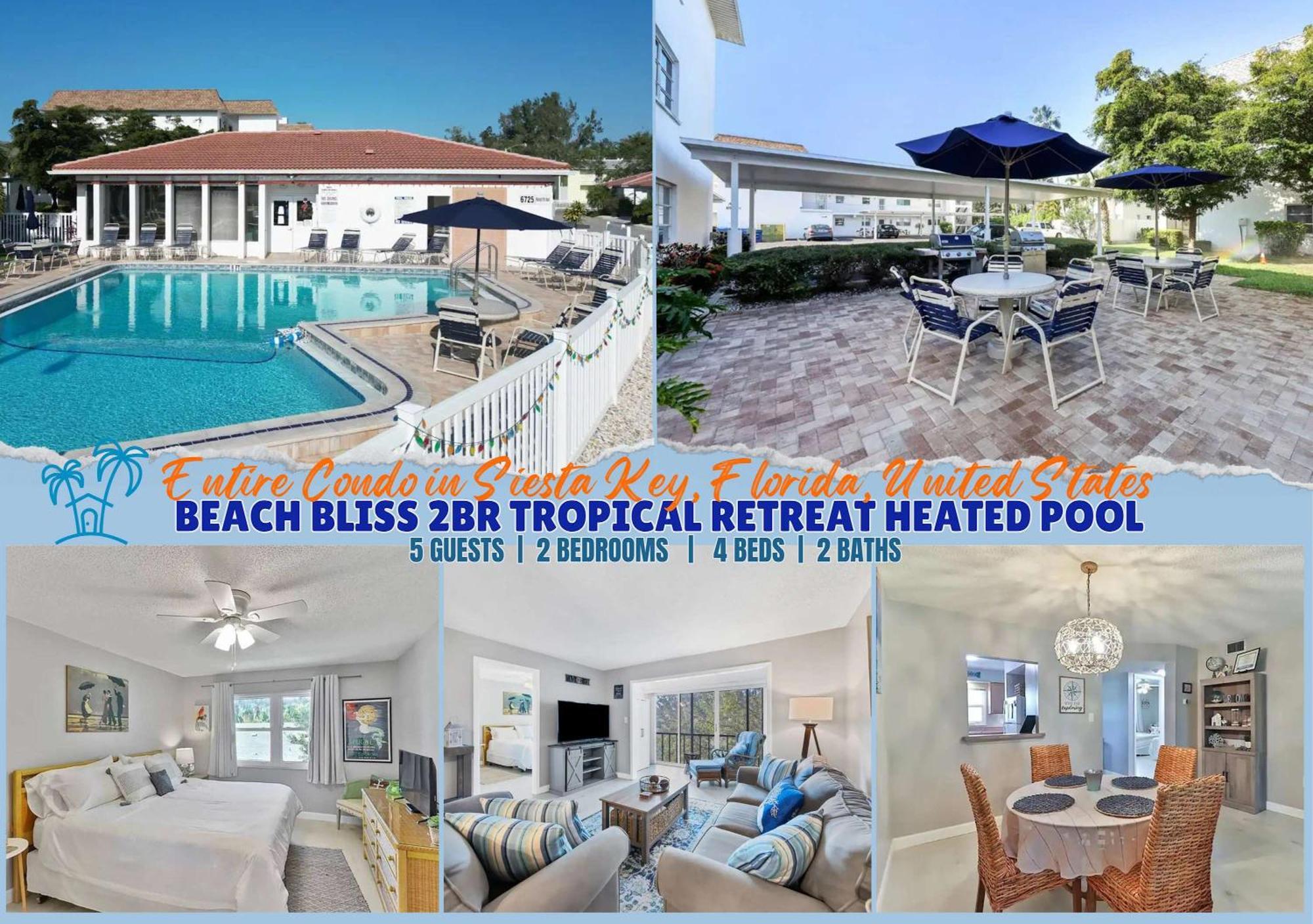 2 Bed 2 Bath Centrally Located On Siesta Key 萨拉索塔 外观 照片